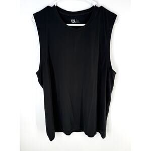 VRST Men's Essential Muscle Tank Large Black Gym Athletic Running Lifting